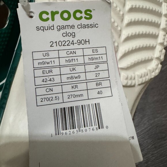 Crocs x Squid Game Classic Clog Sandals Shoes Men / Women 210224-90H NEW - Picture 11 of 11